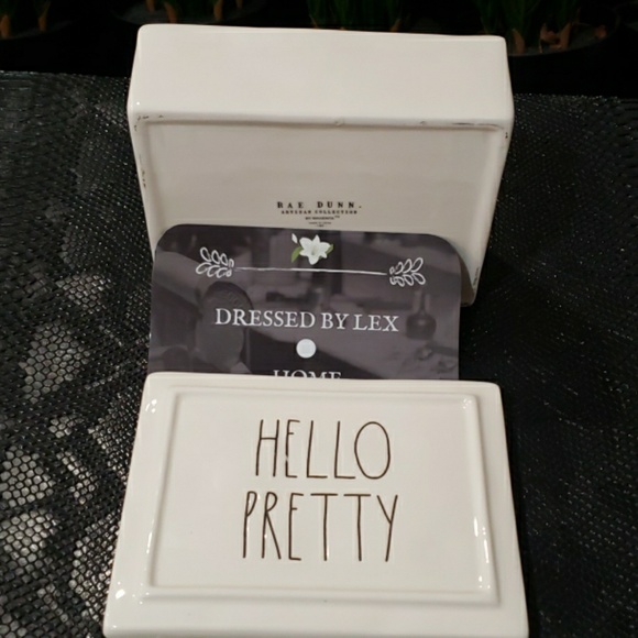 NWT HTF Rae Dunn LL HELLO PRETTY Organizer / lid - Picture 5 of 7